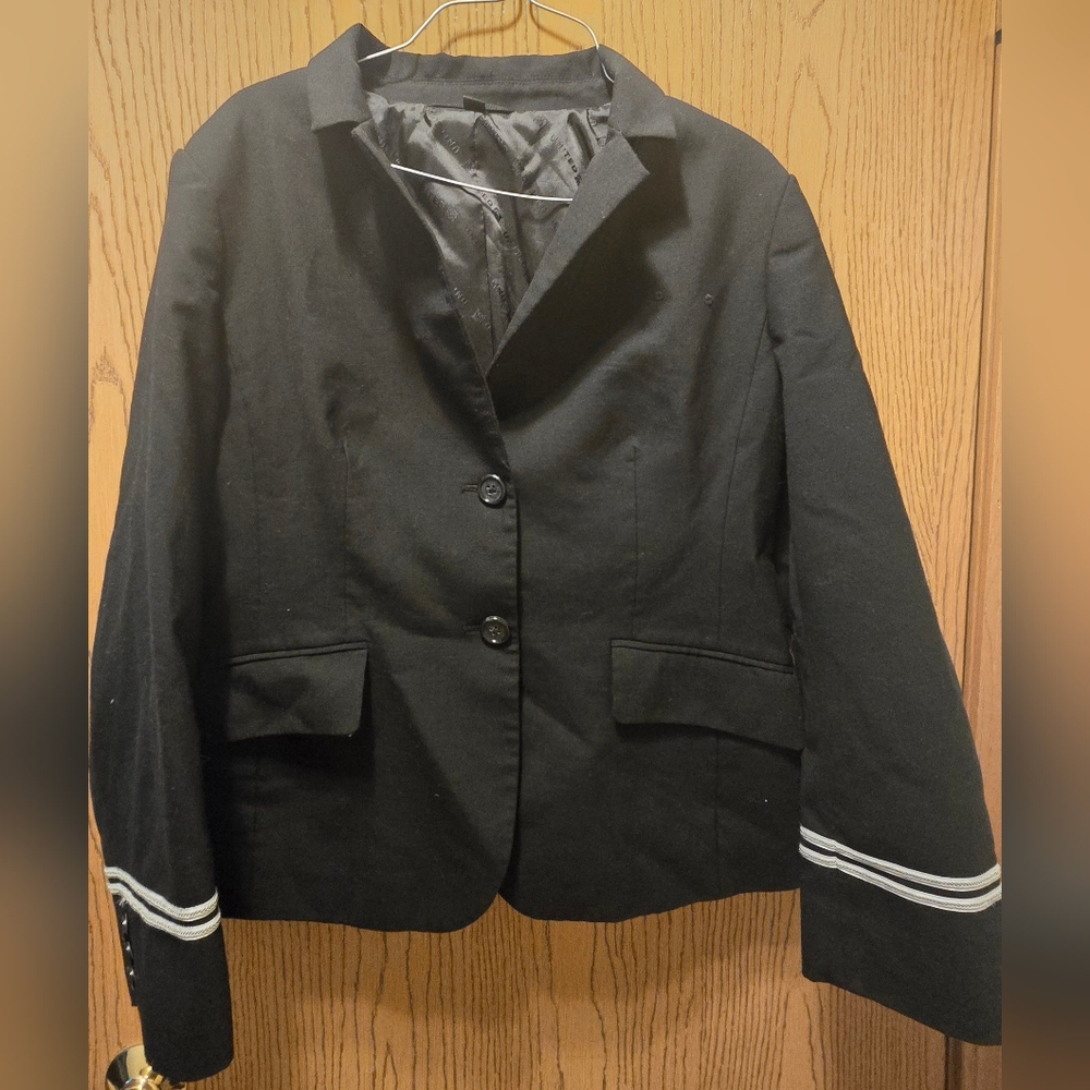 UA Black Aviator Blazer [United Airlines Flight Attendant Old Uniform] Womens12P